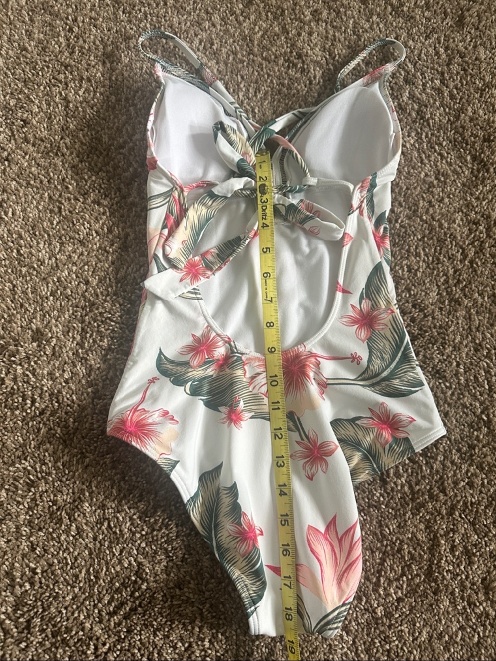 Floral Women’s One Piece Swimsuit with matching shorts and jacket. - Picture 11 of 12